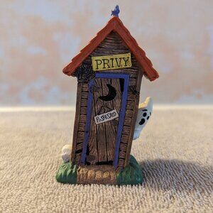 Midwest of Cannon Falls Creepy Hollow Privy Halloween Resin Outhouse